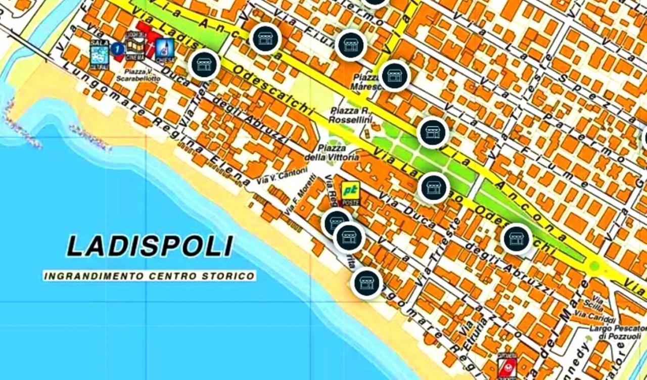 "Sea & Center" Free Beach, Wifi, Mini Pool, Roof Terrace, Ladispoli, Rome Екстер'єр фото